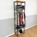 Ver imagem 2 de Arara de Roupas Middle Style Industrial Slim Nozes e Preto