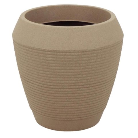 Vaso Egípcio 54cm Flores Acabamento Granito Areia Tramontina para Folhagens Cachepô Grande
