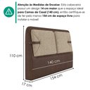 Ver imagem 3 de Cabeceira Casal 140 cm Malu com Frame Linho Tca 202 Corino Tcs 721 Peer