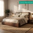 Ver imagem 7 de Cabeceira Casal 140 cm Malu com Frame Linho Tca 202 Corino Tcs 721 Peer