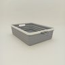 Caixa Organizadora Plástico 10x26x34cm Cinza - 3