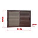 Ver imagem 6 de Veneziana Elite 3 Folhas Moveis 100 X 150 Vidro Liso