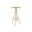 Ver imagem 1 de Mesa Jantar 1575 Madeirado/Aço 60cm Dourado/Noce Carraro