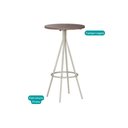 Ver imagem 4 de Mesa Jantar 1575 Madeirado/Aço 60cm Dourado/Noce Carraro