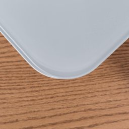 Mesa de Jantar Livia Flora 220 cm Borda Arredondada Madeira Vidro Colado Carvalho Mel Laca Branco - 4