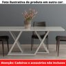 Mesa de Jantar Livia Flora 220 cm Borda Arredondada Madeira Vidro Colado Carvalho Mel Laca Branco - 3