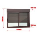 Ver imagem 6 de Janela Elite 2 Folhas Moveis com Persiana Integrada 100 X 150 Vidro Liso