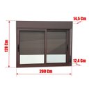 Ver imagem 6 de Janela Elite 2 Folhas Moveis com Persiana Integrada 120 X 200 Vidro Liso