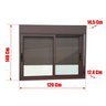 Janela Elite 2 Folhas Moveis com Persiana Integrada 140 X 120 Vidro Liso - 6