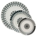 Ver imagem 1 de Kit Pratos Rasos Fundos e Sobremesa Donna Folk Oxford® Cerâmica 24 Peças