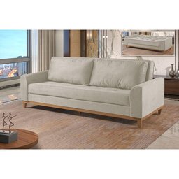 Sofá Cama 2 Lugares Living Linho M-157 Martins Creme - 2