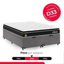Ver imagem 4 de Cama Box Baú Casal Bipartido Cinza + Colchão Life D33 Pillow Top 61x138x188cm Preto - e-Shop Casa