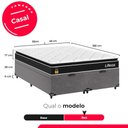 Ver imagem 3 de Cama Box Baú Casal Bipartido Cinza + Colchão Life D33 Pillow Top 61x138x188cm Preto - e-Shop Casa
