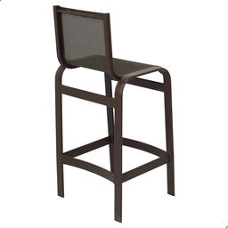 Banqueta de Alumínio e Tela Sling Marrom 75cm de Altura Ao Assento - 6