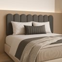 Ver imagem 5 de Cabeceira Nuvem Estofada Queen Size 8 Placas em Suede 45cm:chumbo