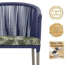 Ver imagem 3 de Mesa com 4 Cadeiras e Noronha Estofado 5 Trama Original Azul