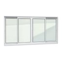 Ver imagem 3 de Janela Elite 4 Folhas Moveis 100 X 240 Vidro Liso