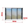 Janela Elite 3 Folhas Moveis Sequenciais 100 X 150 Vidro Reflex - 6