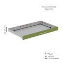 Ver imagem 6 de Mapoteca 10 Gavetas MAP10 120,4cm x 122,3cm Aço Verde/Miró/Cinza