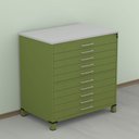 Ver imagem 5 de Mapoteca 10 Gavetas Map10 120,4cm X 122,3cm Aço