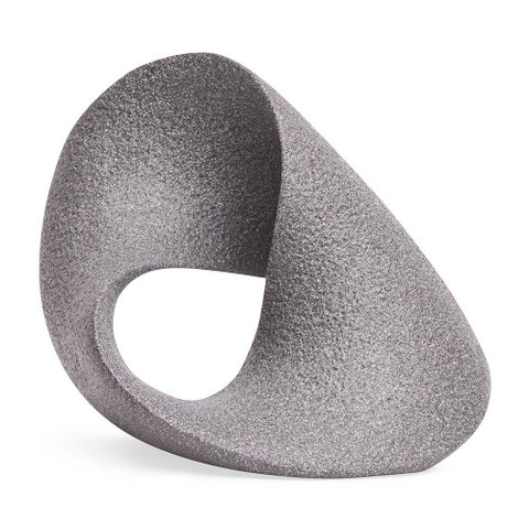 Decoração Escultura Fita Espiral Cinza Mart 21788