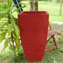 Ver imagem 7 de Kit 2 Vaso Planta + Prato 90x45 Moderno Trapézio Polietileno BGPLASTICOS CORES VARIADAS
