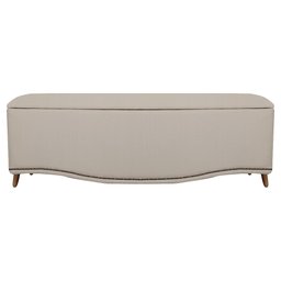 Calçadeira Sapateira Baú Holanda 1,60 Linho Capuccino - Star Confort - 3