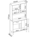 Ver imagem 4 de Kit Cozinha 4 Portas 1 Gaveta 91401 Amendola Branco Demobile