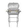 Churrasqueira Alumínio Fundido a Bafo Prata Pé e Suporte - 1