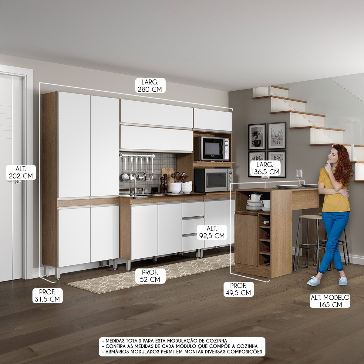 Jogo de Cozinha Completo 2,80 Marquesa Nature Verde - Nesher