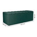 Ver imagem 3 de Recamier Calcadeira Bau 160 Cm Dalia Linho Verde Musgo Artte