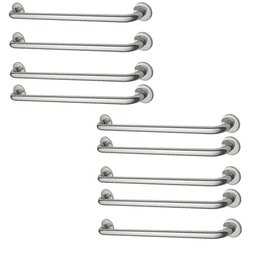 Alça de Apoio Barra 70cm Inox Kit 9 Unidades Idoso Acessibilidade Gestante Deficiente Segurança - 1