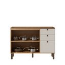 Ver imagem 2 de Balcão 120cm 3PTS 2GAV s/Tampo Provence Cinamomo/Off White