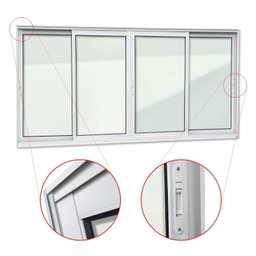 Janela Elite 4 Folhas Moveis 120 X 200 Vidro Liso - 2