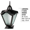 Ver imagem 3 de Luminária Colonial para Muro Romana em Alumínio e Vidro