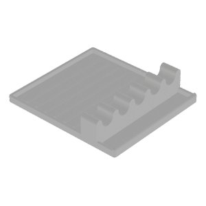 Suporte de Apoio para 5 Talheres para Bancada de Cozinha - Cinza