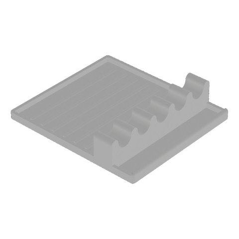 Suporte de Apoio para 5 Talheres para Bancada de Cozinha - Cinza