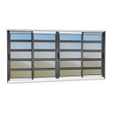Ver imagem 3 de Janela Elite com Travessas 4 Folhas Moveis 100 X 150 Vidro Reflex