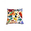 Ver imagem 2 de Capas Almofadas 60 X 60 Conjunto 3 Peças Sarja Lisa Verde e Jacard Floral