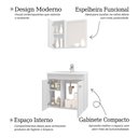 Ver imagem 3 de Conjunto para Banheiro Munique Ii Branco com Espelheira e Gabinete para Banheiro Moderno