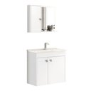 Ver imagem 2 de Conjunto para Banheiro Munique Ii Branco com Espelheira e Gabinete para Banheiro Moderno