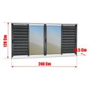 Ver imagem 5 de Veneziana Elite 6 Folhas Moveis 120 x 240 Vidro Reflex Mix Preto Brimak