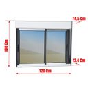 Ver imagem 6 de Janela Elite 2 Folhas Moveis com Persiana Integrada 100 X 120 Vidro Reflex