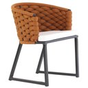 Ver imagem 4 de Kit 4 Cadeiras Bali Alumínio em Tricô Náutico Mármore