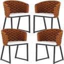 Ver imagem 2 de Kit 4 Cadeiras Bali Alumínio em Tricô Náutico Mármore