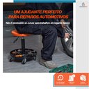 Ver imagem 2 de Banqueta Banquinho para Mecânico Assento Giratório 100Kg com Rodas - Starfer