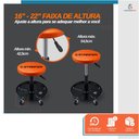 Ver imagem 3 de Banqueta Banquinho para Mecânico Assento Giratório 100Kg com Rodas - Starfer