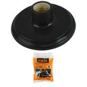 Ver imagem 1 de Plafon de Plástico Foxlux com Soquete e-27 Preto Kit 2 Unidades