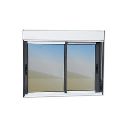 Janela Elite 2 Folhas Moveis com Persiana Integrada 120 X 120 Vidro Reflex - 3
