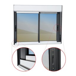 Janela Elite 2 Folhas Moveis com Persiana Integrada 120 X 120 Vidro Reflex - 2